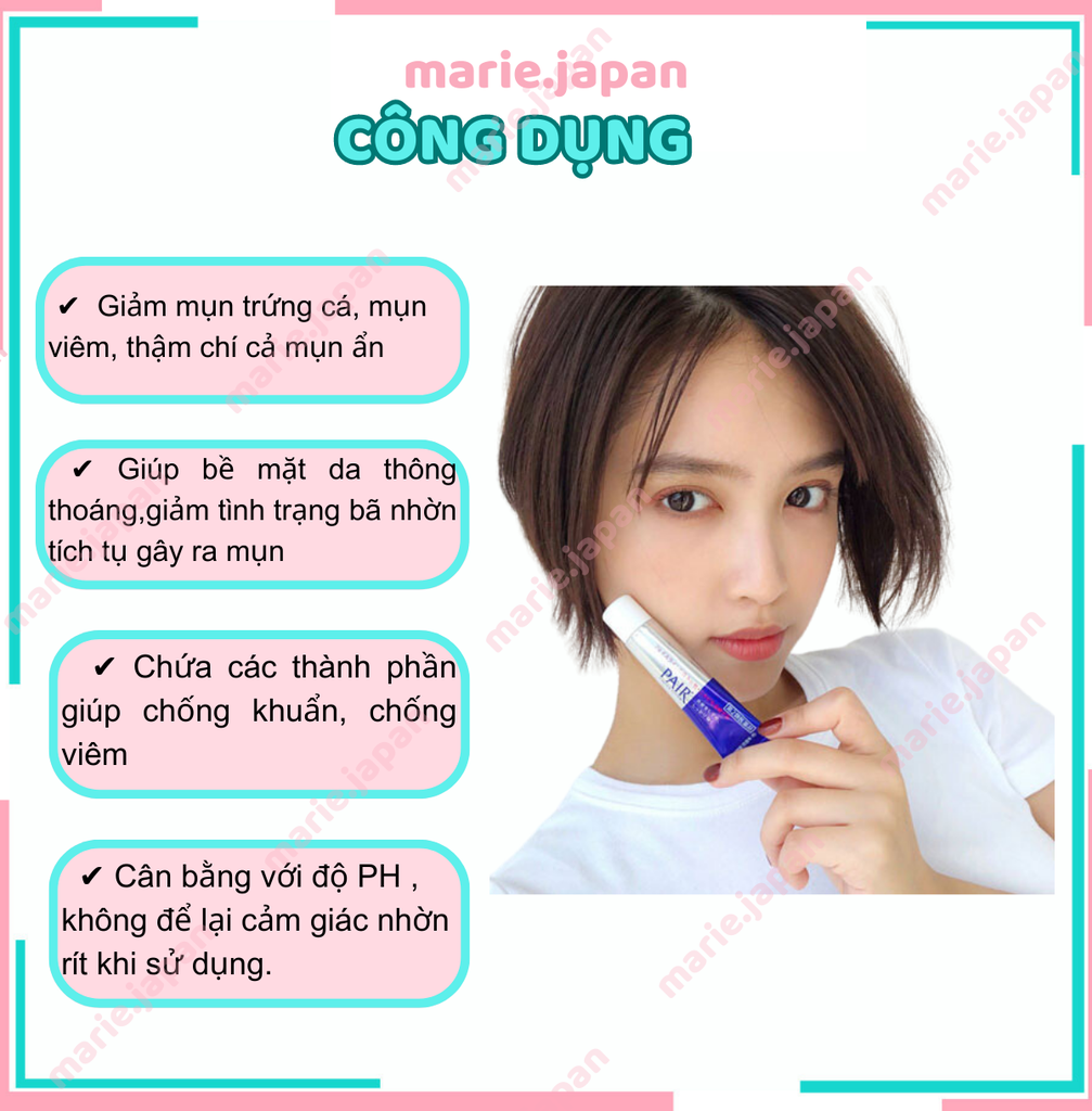 Kem Mụn Pair Giảm Mụn Sưng Viêm Mờ Thâm Nhật Bản