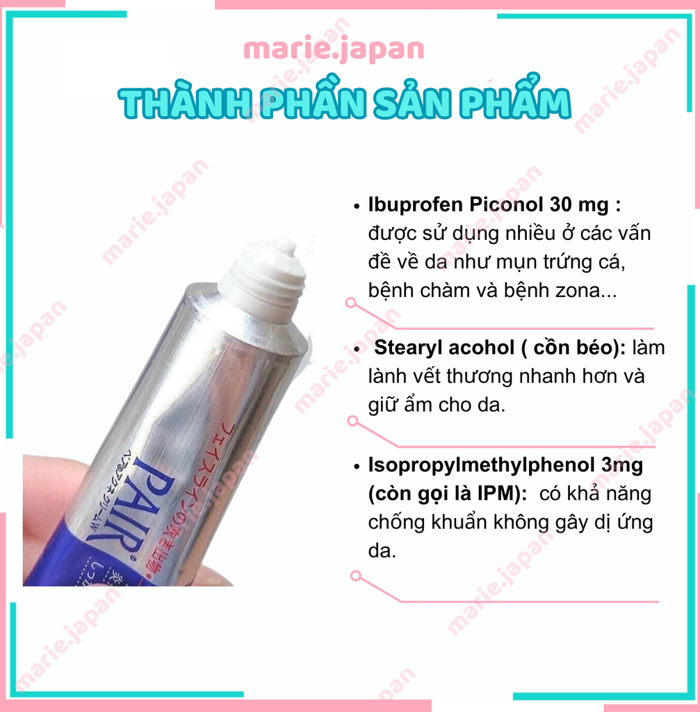 Kem Mụn Pair Giảm Mụn Sưng Viêm Mờ Thâm Nhật Bản