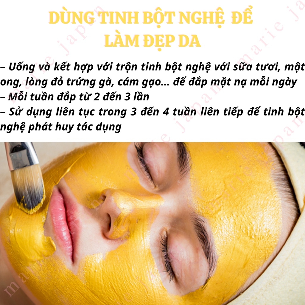 Tinh Bột Nghệ Vàng Nguyên Chất Obaxua Làm Trắng Giảm Mụn Đẹp Da Gói 75g