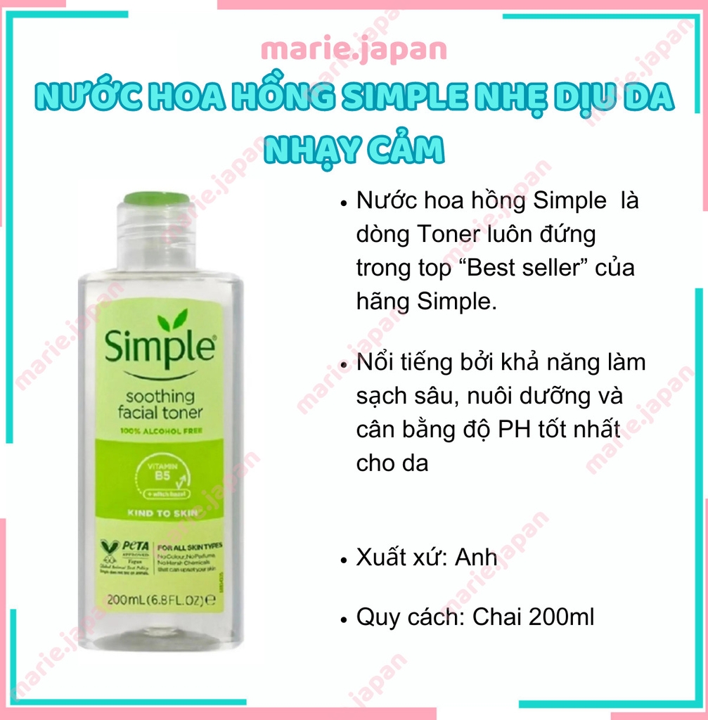 Toner Simple Soothing Facial Chai 200ml