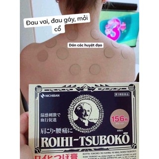 Miếng Dán Huyệt Đạo Giảm Đau Nhức Roihi Tsuboko Hộp 156 Miếng Nhật