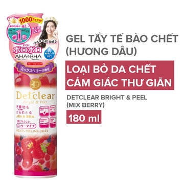 Tẩy TBC Detclear Bright & Peel - XANH KHÔNG MÙI Chai 180ml