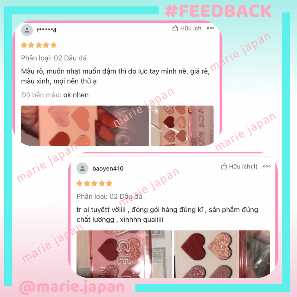 Bảng Phấn Mắt Má Đa Năng 10 Ô Pinkflash Mịn Lì Màu Siêu Đẹp, Full Face Tiện Lợi Multi Face Palette M02 120g