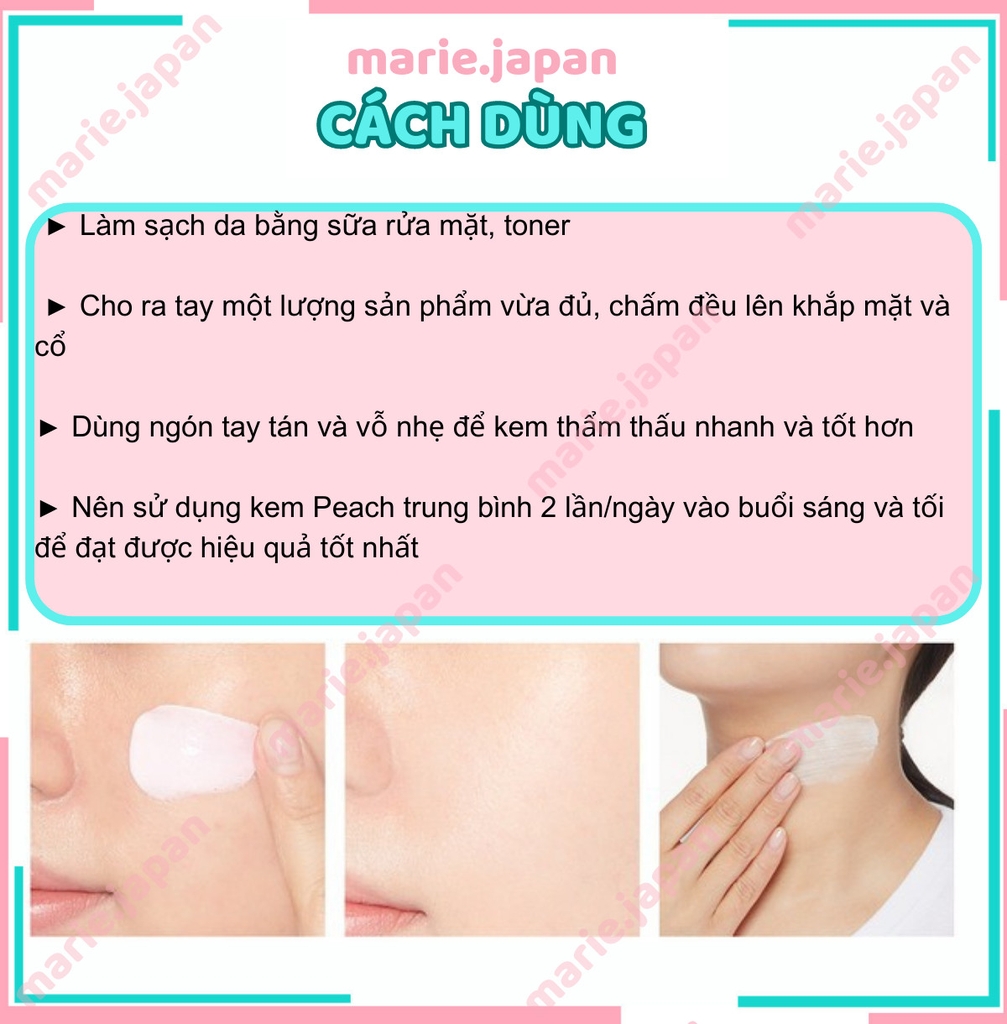 Kem Đào Peach Tone Up Dưỡng Trắng  Whipping Tone Up Cream 50ml