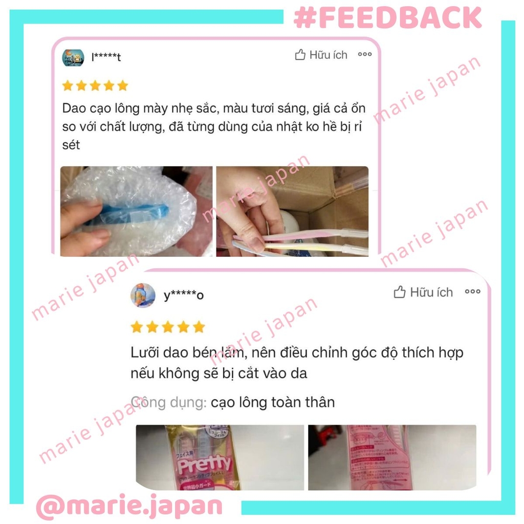 Set 3 Dao Cạo Lông Mày Kai Pretty Cao Cấp Lưỡi Thép Không Gỉ Nhật Bản - MẪU MỚI SET 3 TẶNG 1