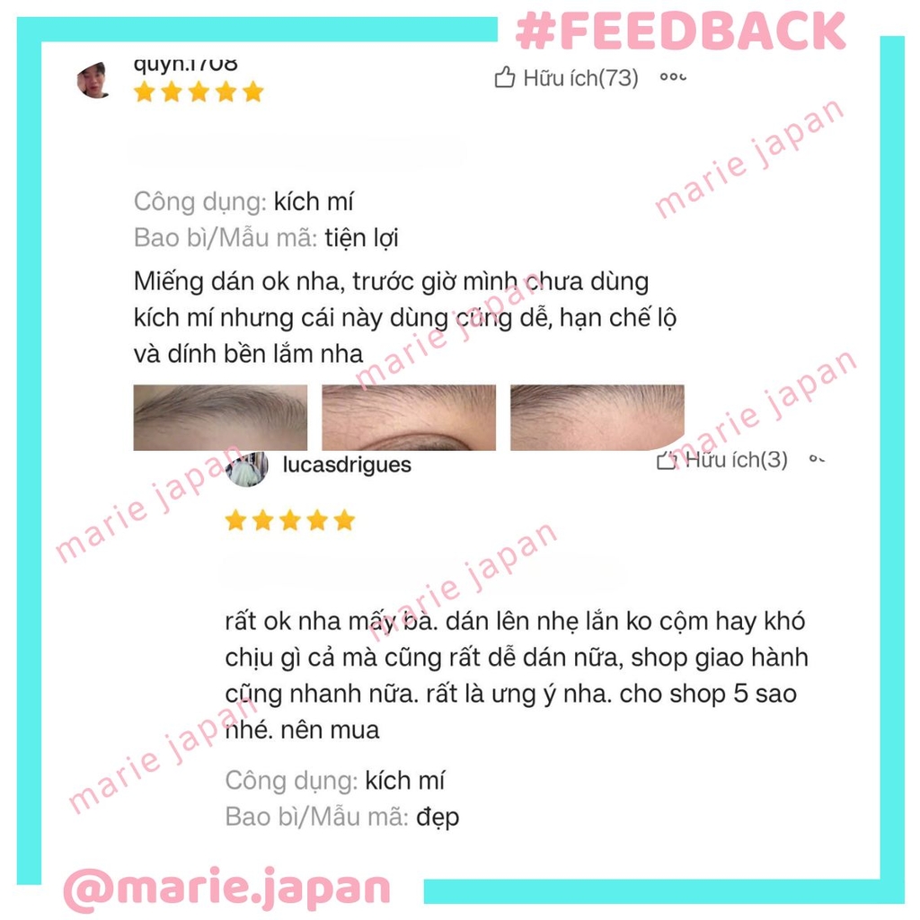 Miếng Dán Kích Mí Jary Tàng Hình Bám Dính Cao Cho Mí Mắt To Tròn Tự Nhiên 40 Miếng Tặng Kèm Nhíp