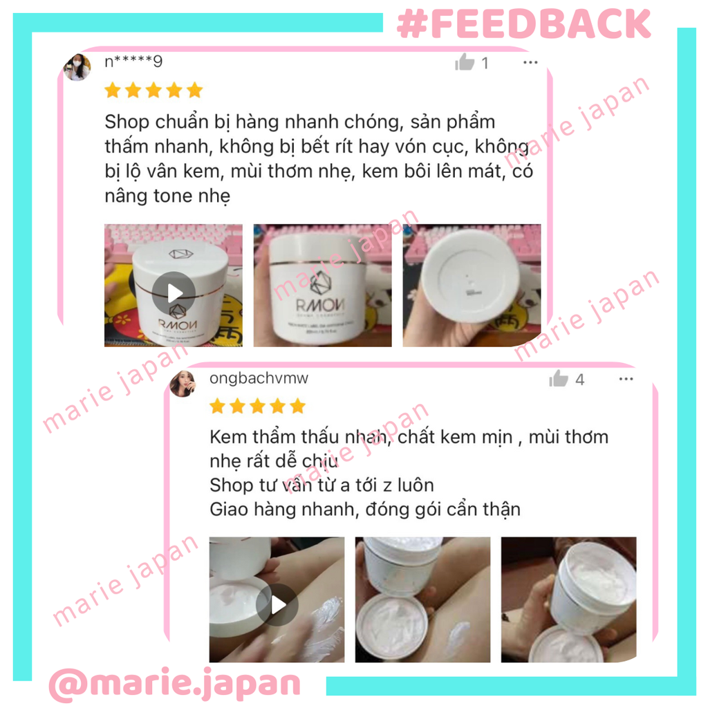 Kem Body RMON White Label Dia Whitening Cream Hũ 200ml
