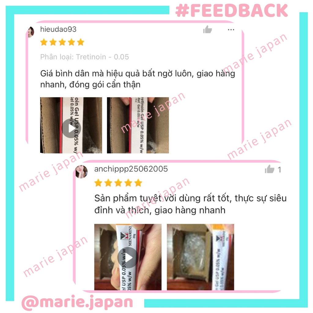Tretinoin Aret USP Gel Ấn Độ Giảm Mụn Trẻ Hóa Da Chính Hãng