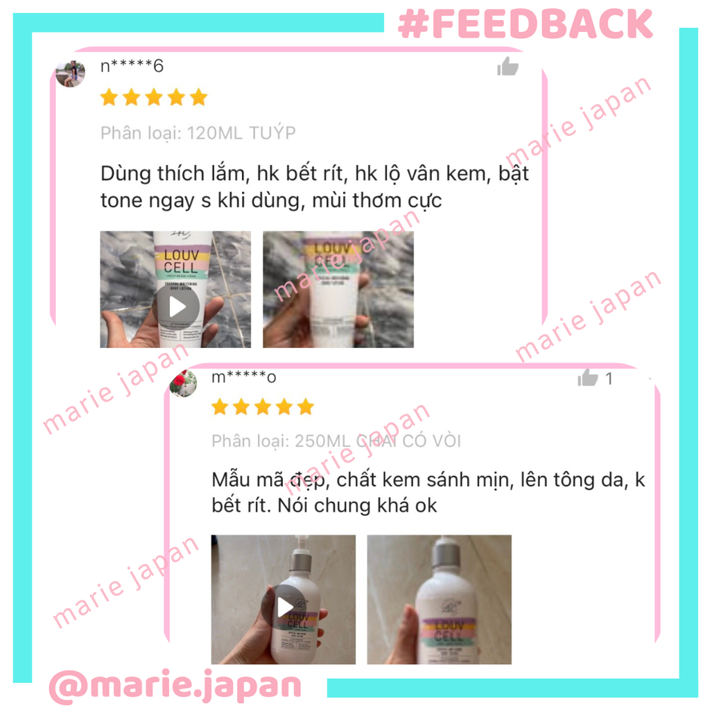 Dưỡng Thể Louv Cell Crystal Whitening Body Lotion Tuýp 120ml