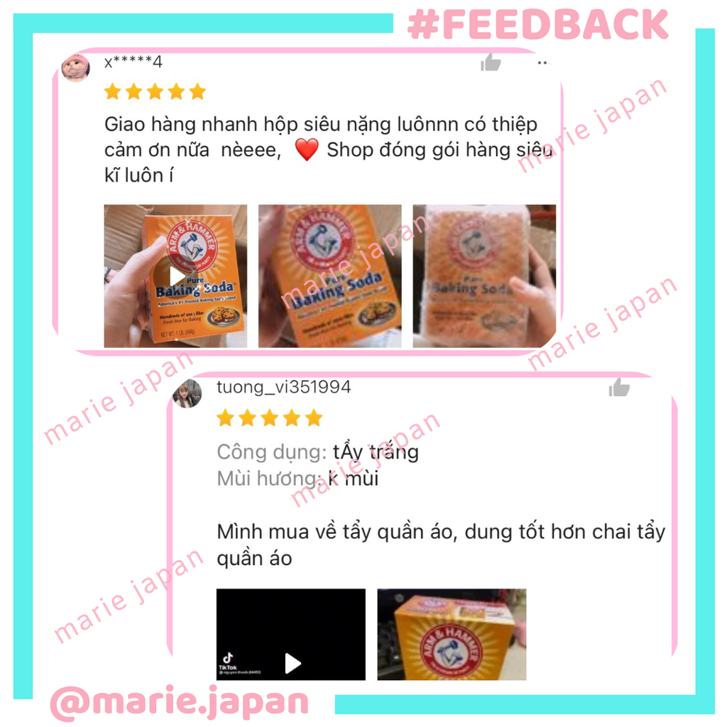 Bột Đa Công Dụng Pure Baking Soda Arm Hammer USA 454g