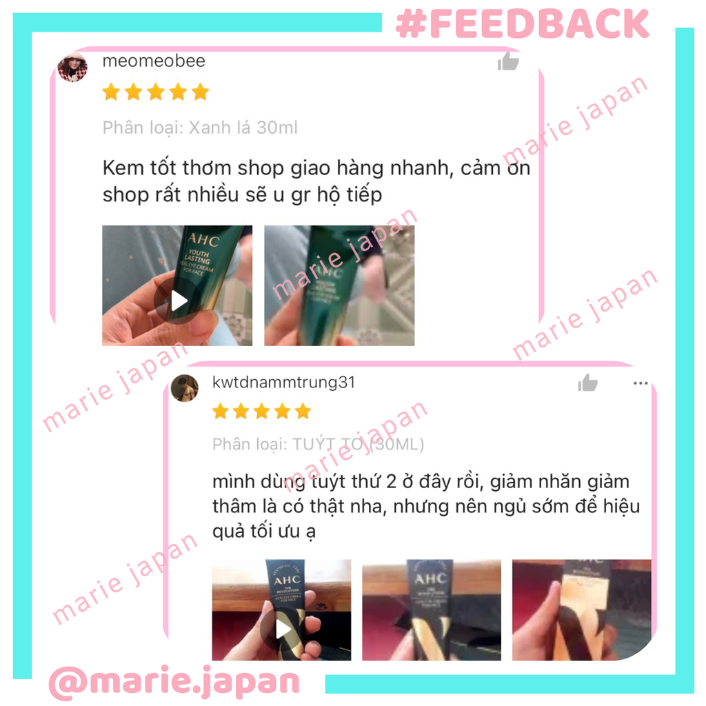 Kem Dưỡng Mắt AHC Trẻ Hóa Da Giảm Quầng Thâm Cải Thiện Nếp Nhăn Youth Lasting/Premier Ampoule Hàn Quốc