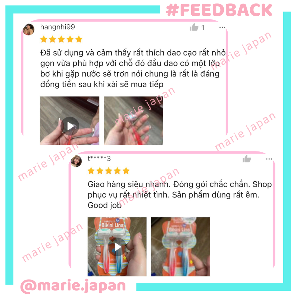 Set 2 Dao Cạo Vùng Bikini Kai Nhật Bản
