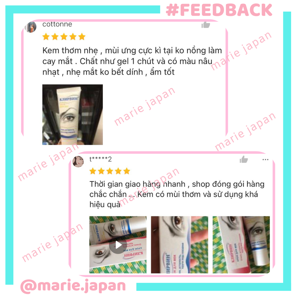 Kem Mắt Klirvin Giảm Thâm Quầng Nếp Nhăn Tan Bọng Mắt Nga Tuýp 20g