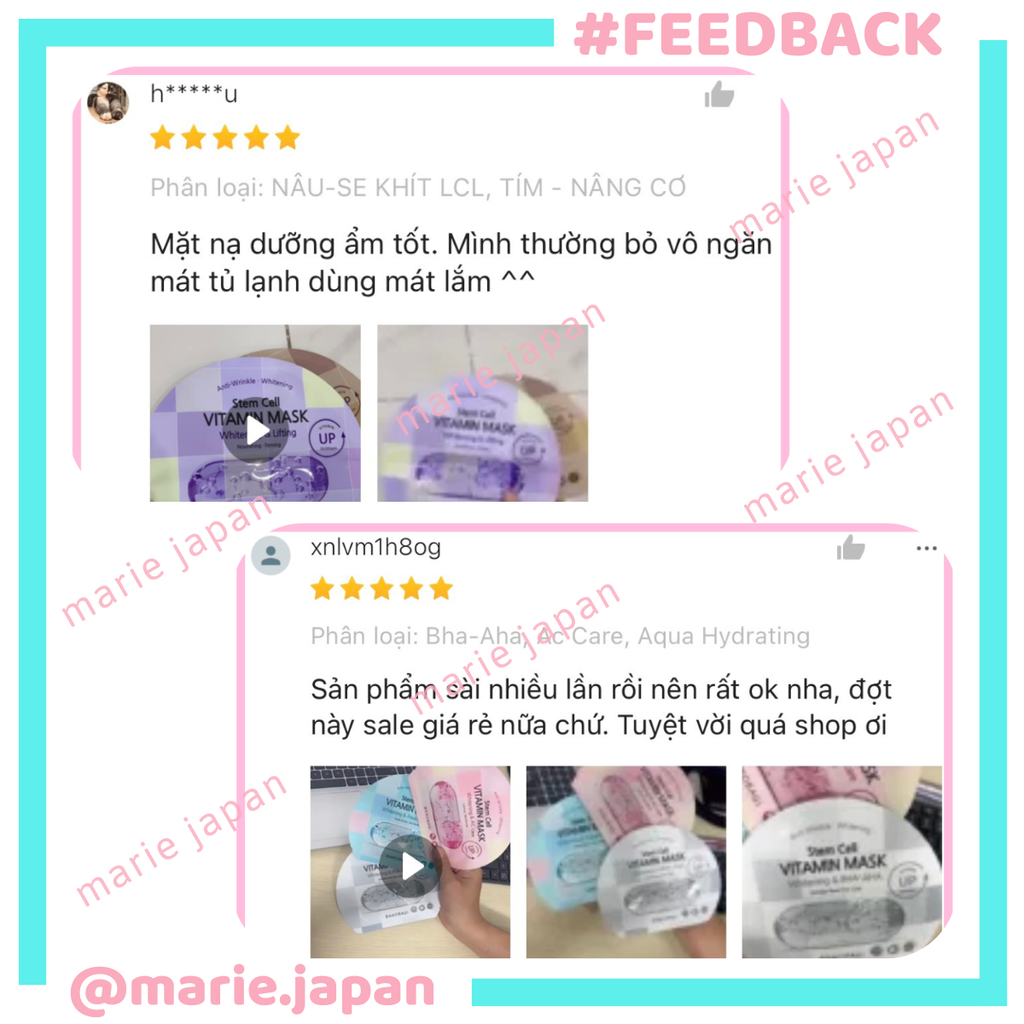 Mặt Nạ Banobagi STEM CELL Vita Genic Jelly Vitamin Mask (MIẾNG LẺ)