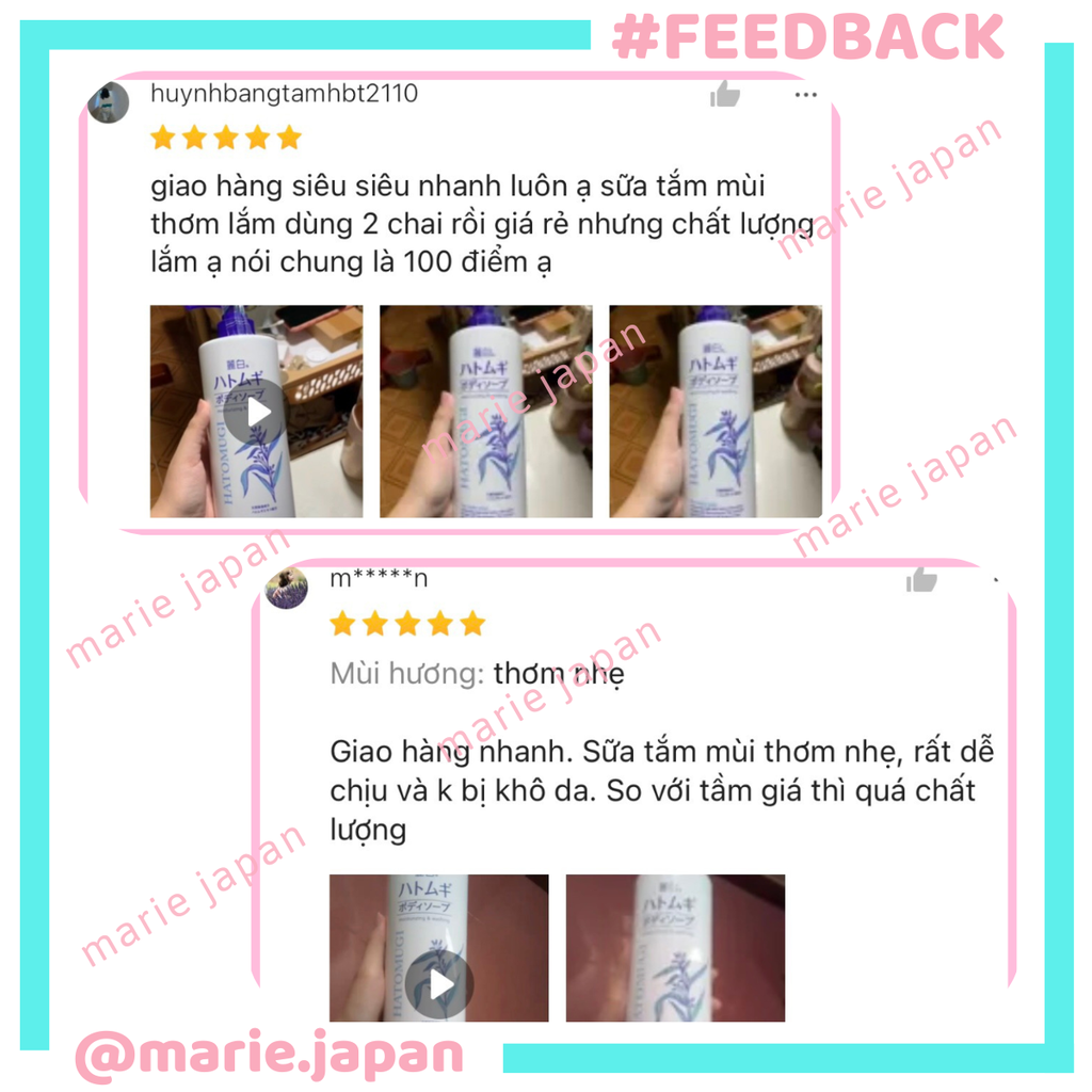 Sữa Tắm Hatomugi The Body Soap Trắng Da CHAI TRẮNG 800ml