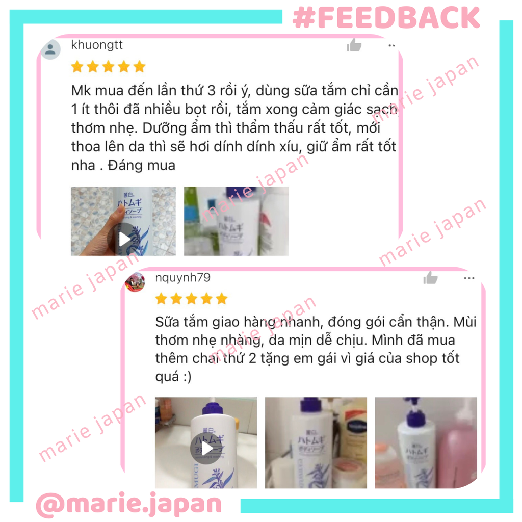 Sữa Tắm Hatomugi The Body Soap Trắng Da CHAI TRẮNG 800ml