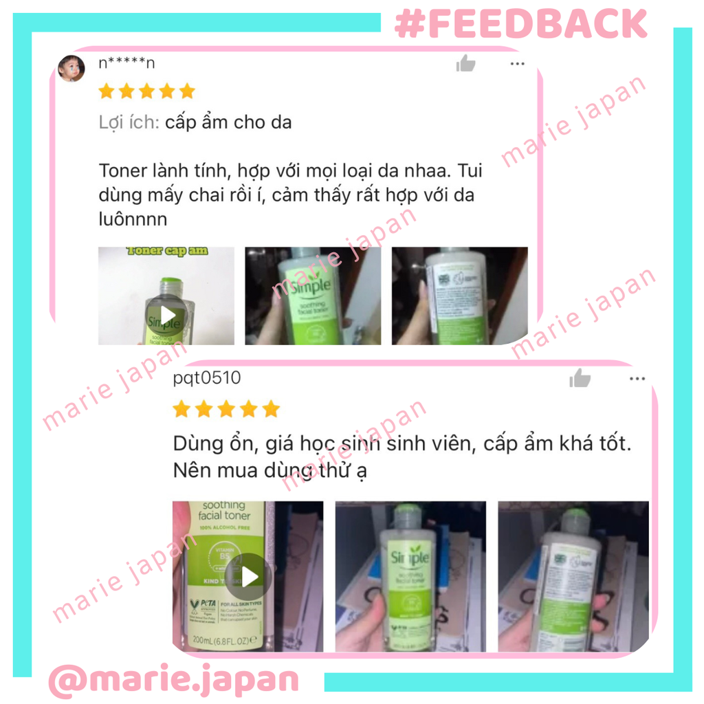 Toner Simple Soothing Facial Chai 200ml
