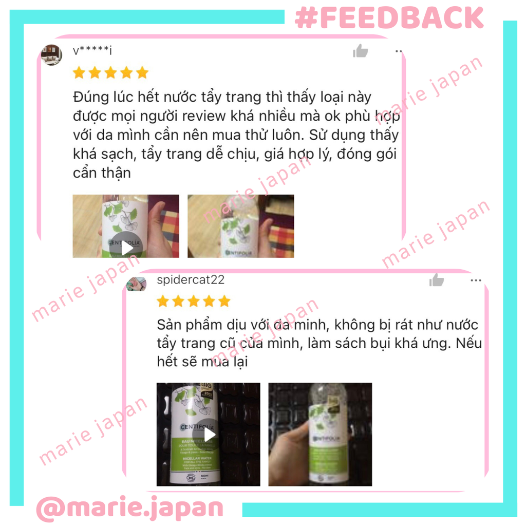 Nước Tẩy Trang Centifolia Micellar Water Chai 500ml