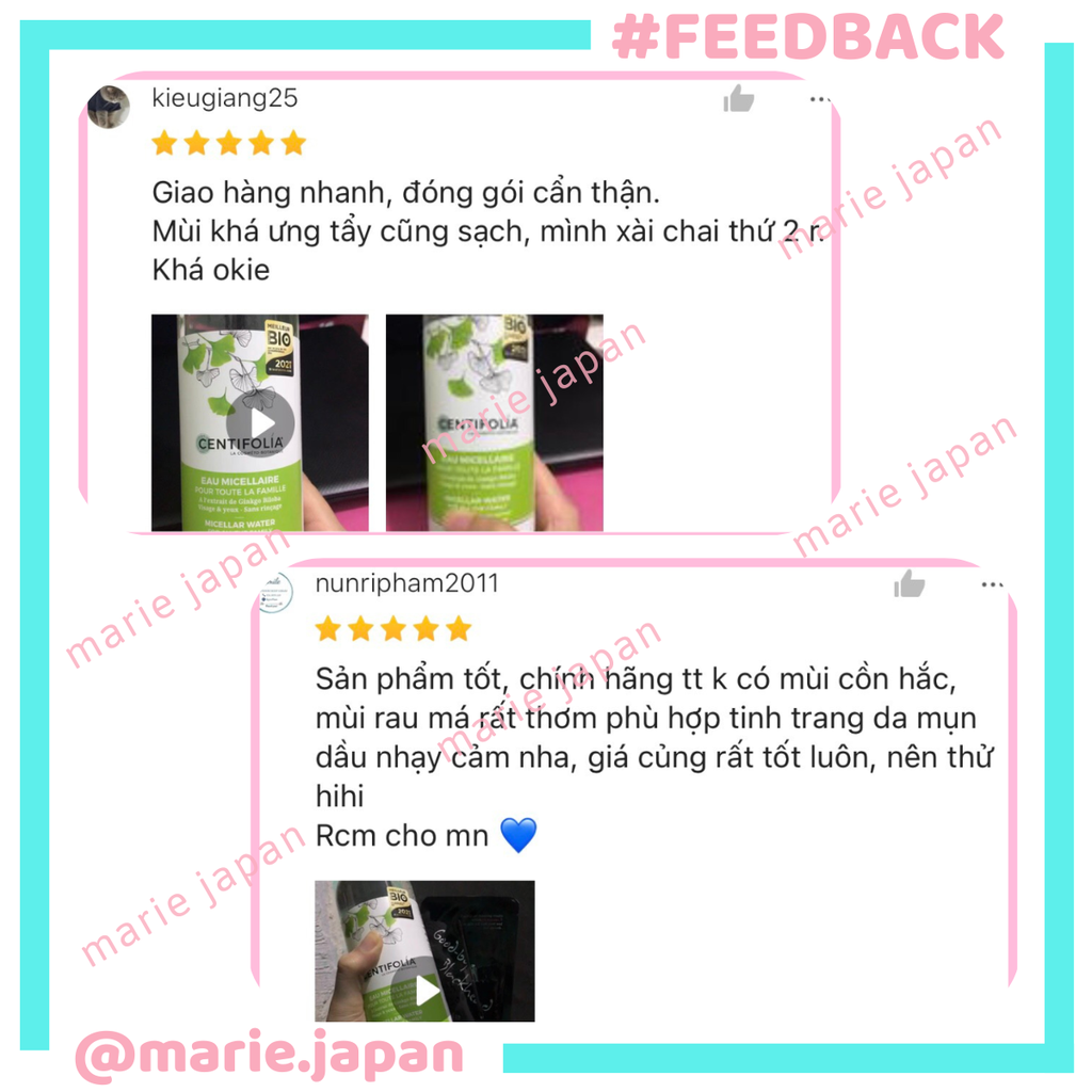 Nước Tẩy Trang Centifolia Micellar Water Chai 500ml
