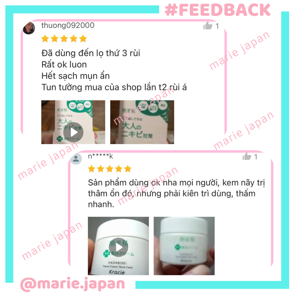 Kem Dưỡng Kracie Hadabisei Acne Care Facial Cream Hủ 50g