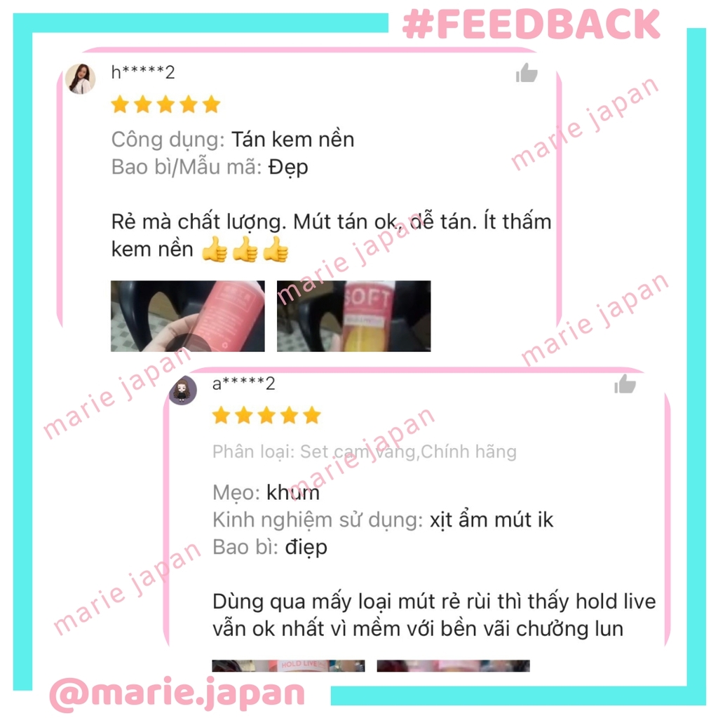 Set 3 Bông Mút HOLD LIVE Soft Beauty Blender Tán Nền Mềm Mịn