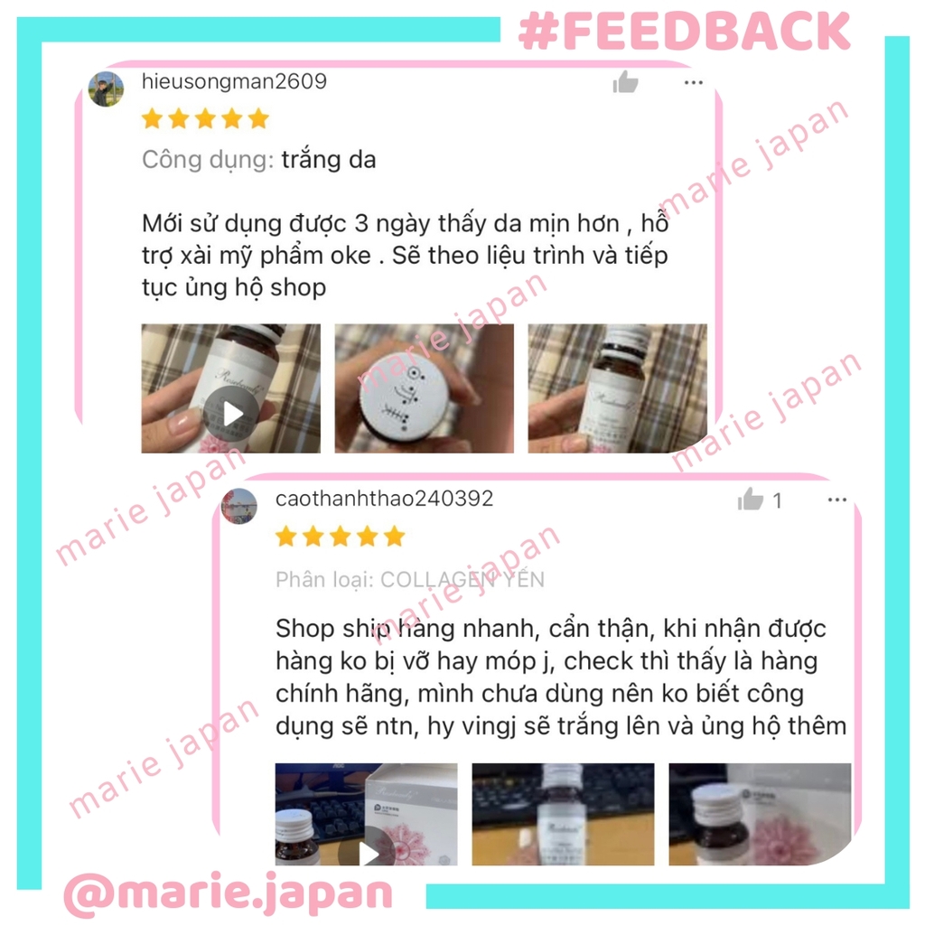 Nước Uống Collagen Yến Rose Beauty Hộp 8 Chai x 50ml