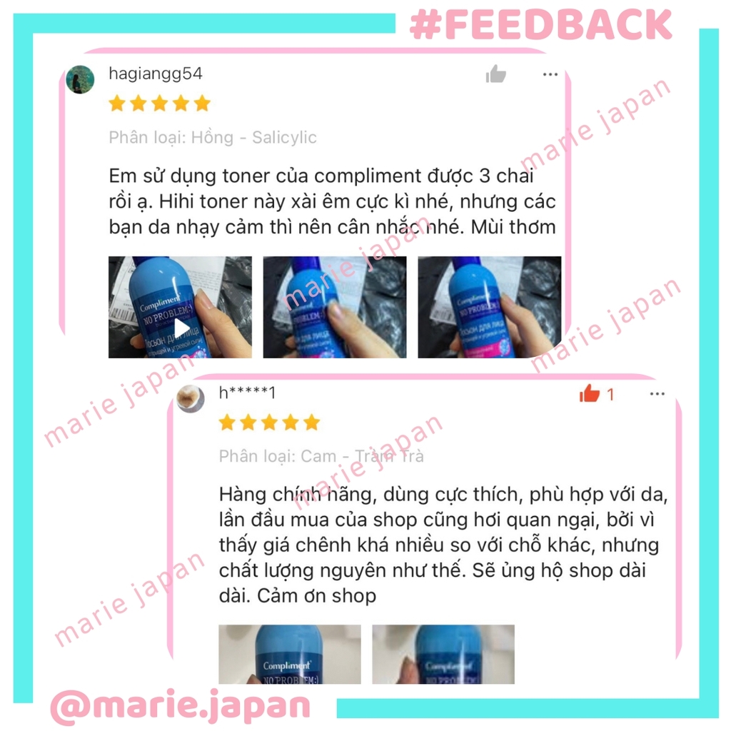 Toner Compliment No Problem Nga Chai 200ml