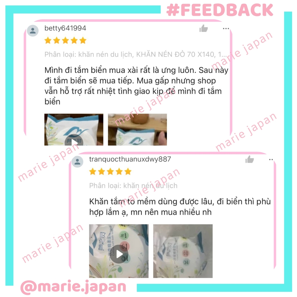 Khăn Tắm Nén Du Lịch Tiện Lợi Nội Địa Trung 100% Cotton