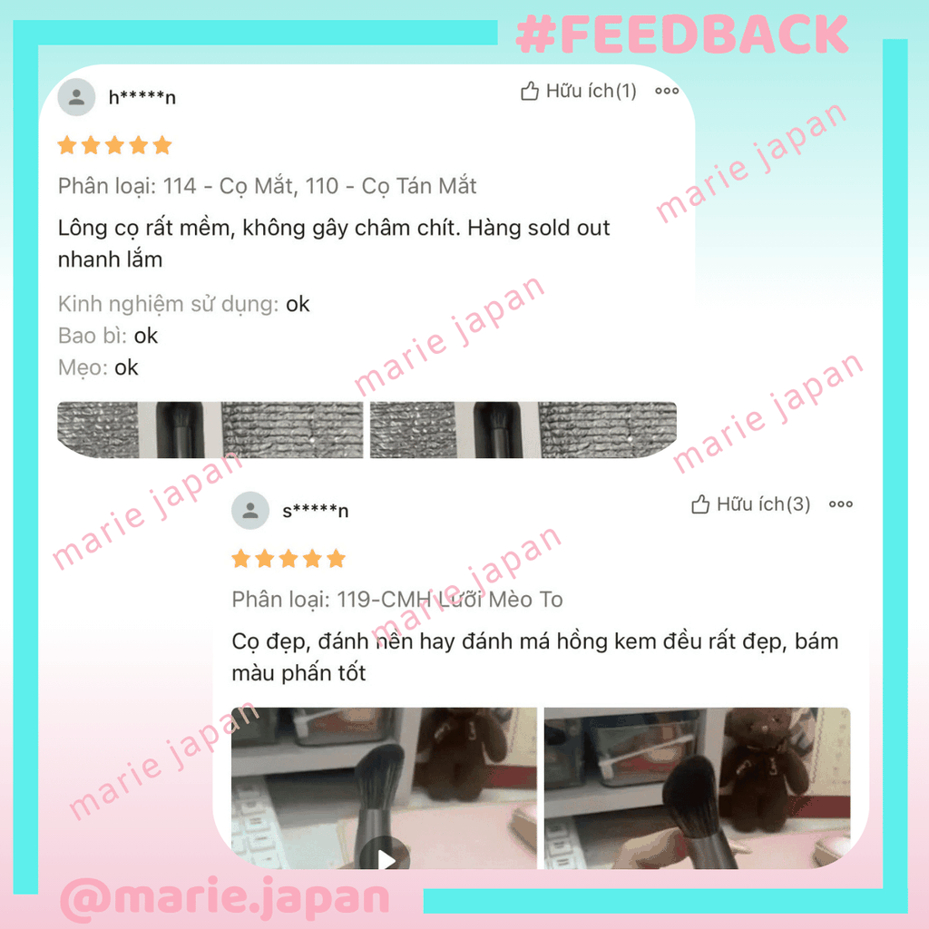 Cọ Trang Điểm Glorie Makeup Chuyên Nghiệp Lông Siêu Mềm Bám Phấn Professional Brush