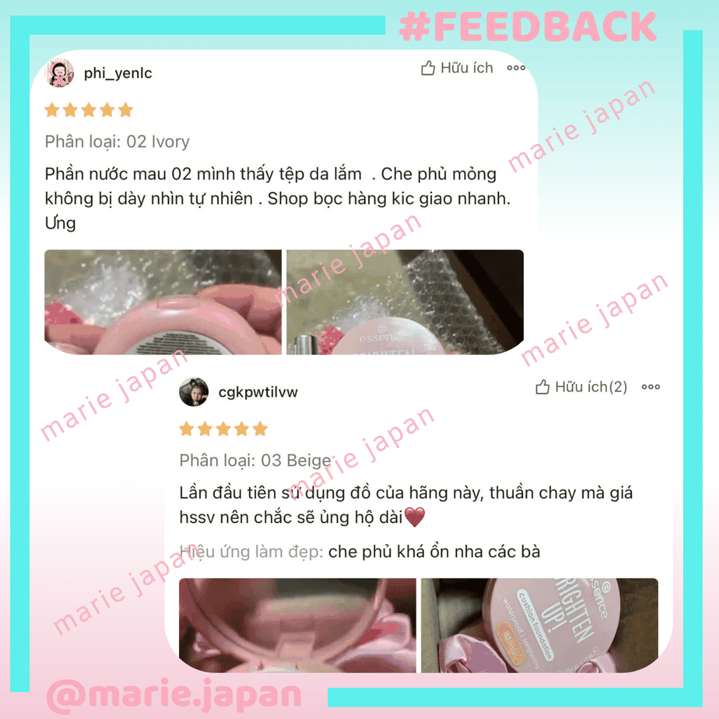Phấn Nước Essence Nâng Tone Kiềm Dầu Che Phủ Tốt Brighten Up Cushion Foundation 12g