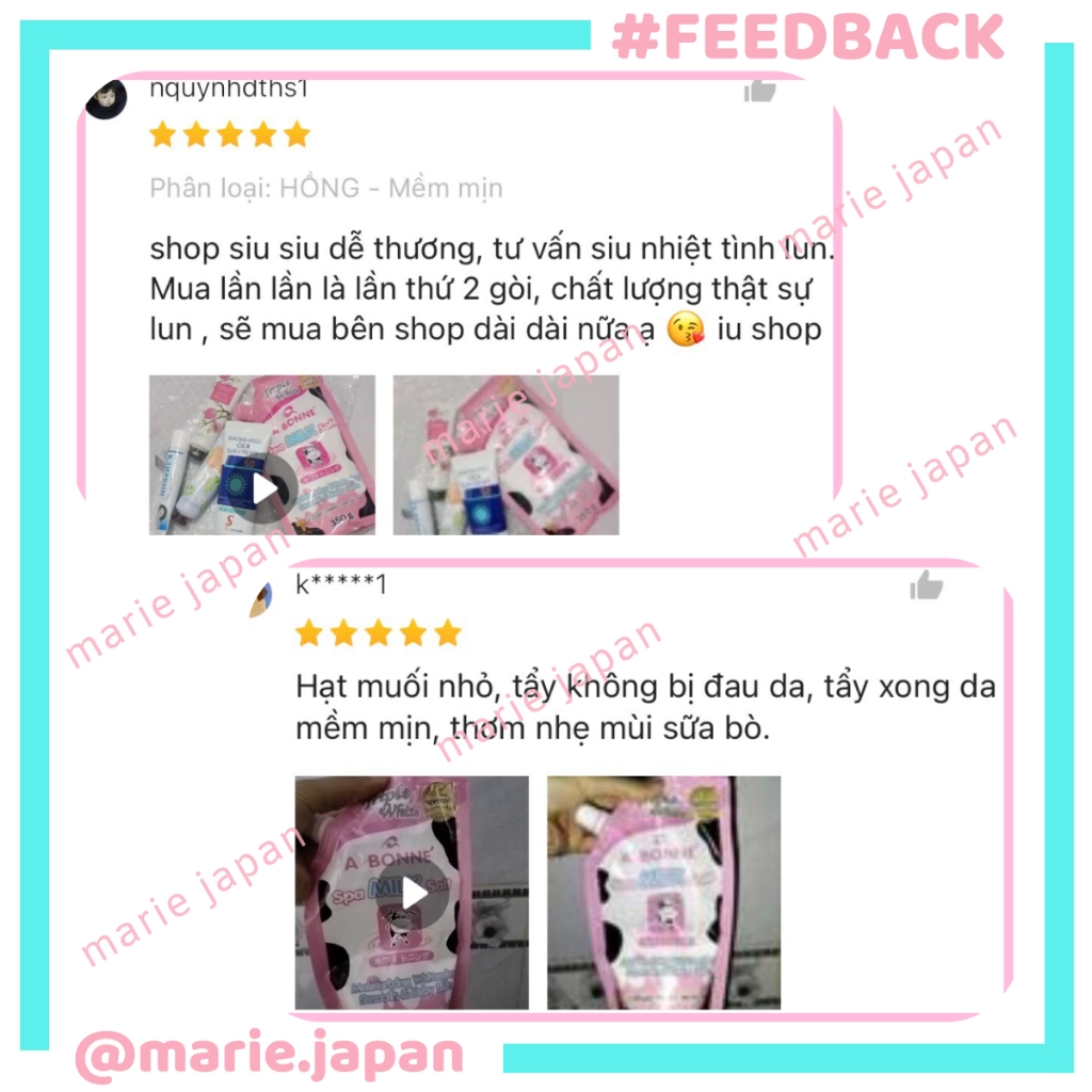 Muối Tắm Sữa Bò A Bonne Tẩy Tế Bào Chết Trắng Da Spa Milk Salt Túi 350gr