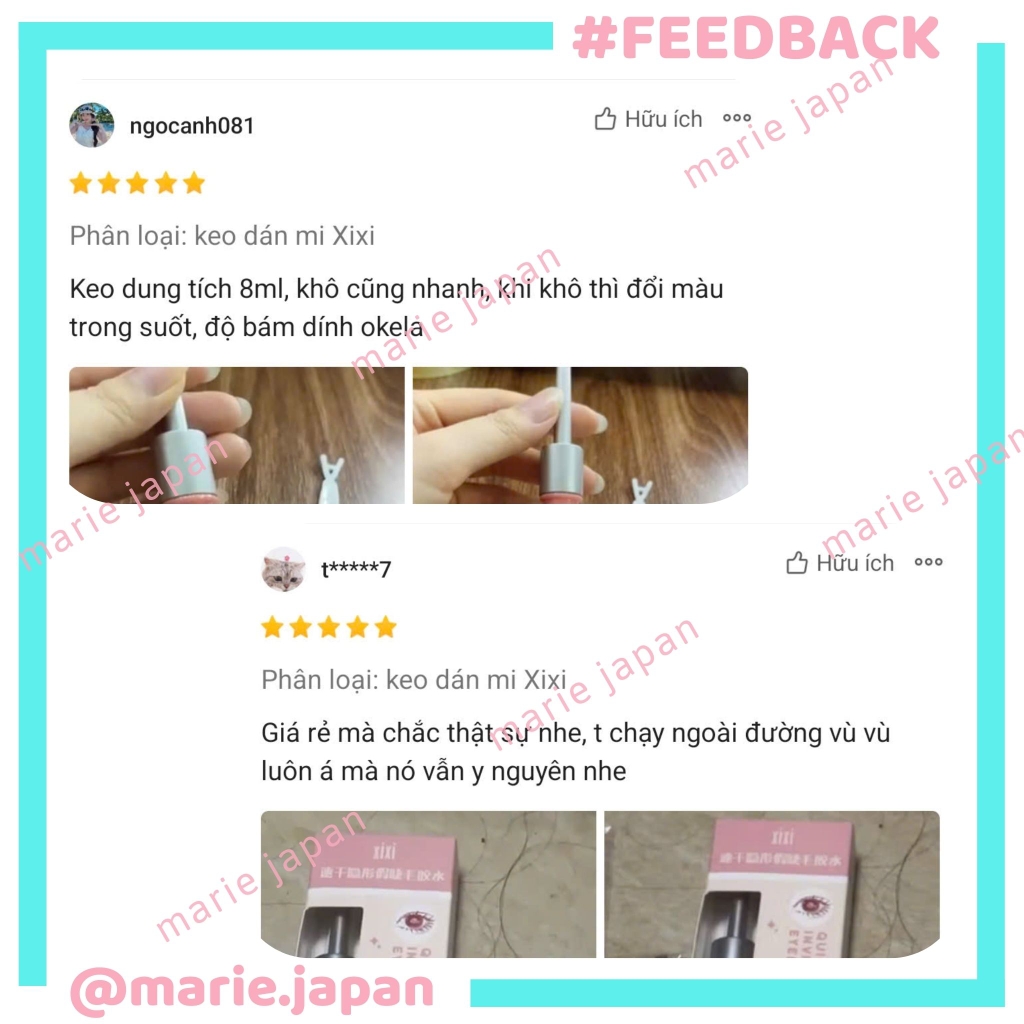 Keo Dán Mi XIXI Stay Beaty Quick Drying Invisible Eyelash Glue Đa Năng Chống Nước Khô Nhanh 8ml