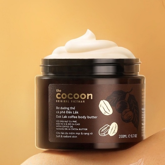 Bơ Dưỡng Thể Cà Phê Đắk Lắk COCOON Hũ 200ml