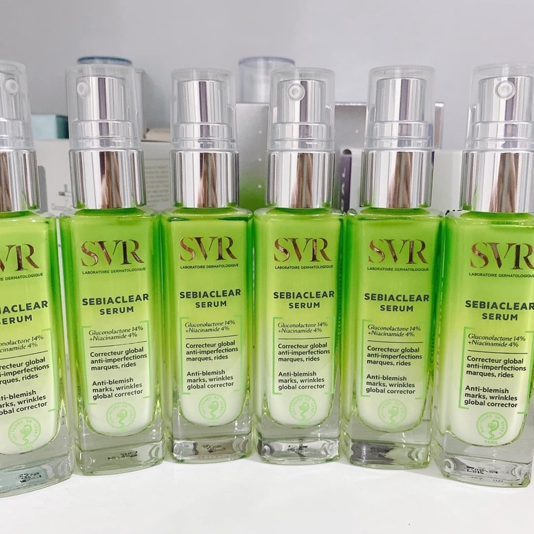 Serum SVR Sebiaclear 14% GLUCONOLACTONE + 4% NIACINAMIDE Chai 30ml
