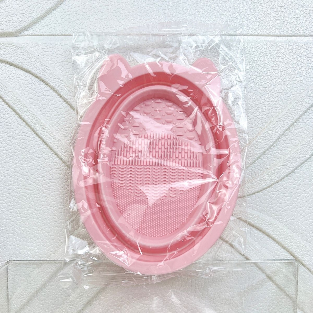 Chậu Vệ Sinh Cọ Makeup Silicon Gấp Gọn Làm Sạch Cọ Bông Mút Dễ Dàng