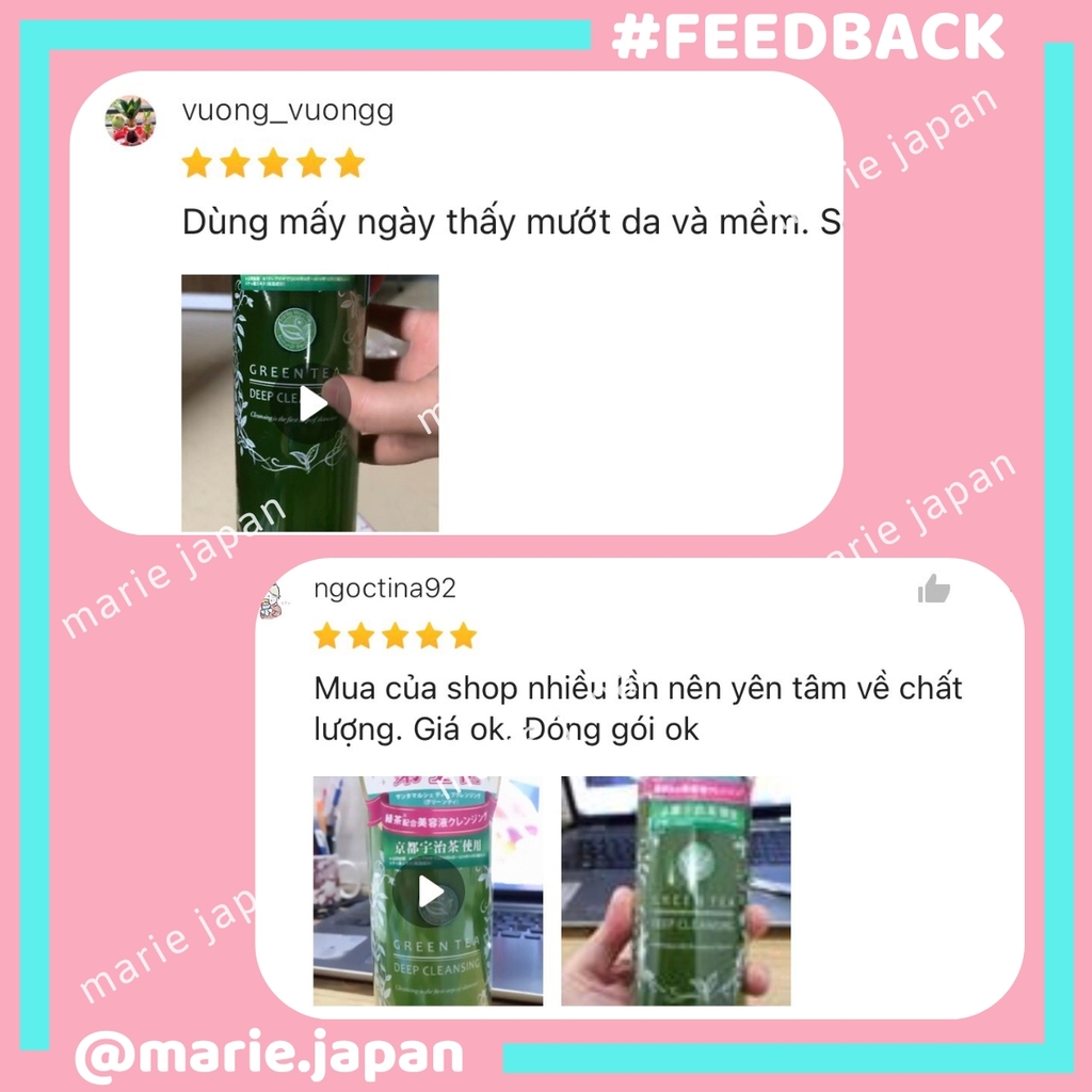 Tẩy Trang Trà Xanh Santa Marche Deep Cleansing Da Dầu Mụn Nhật - 400ML