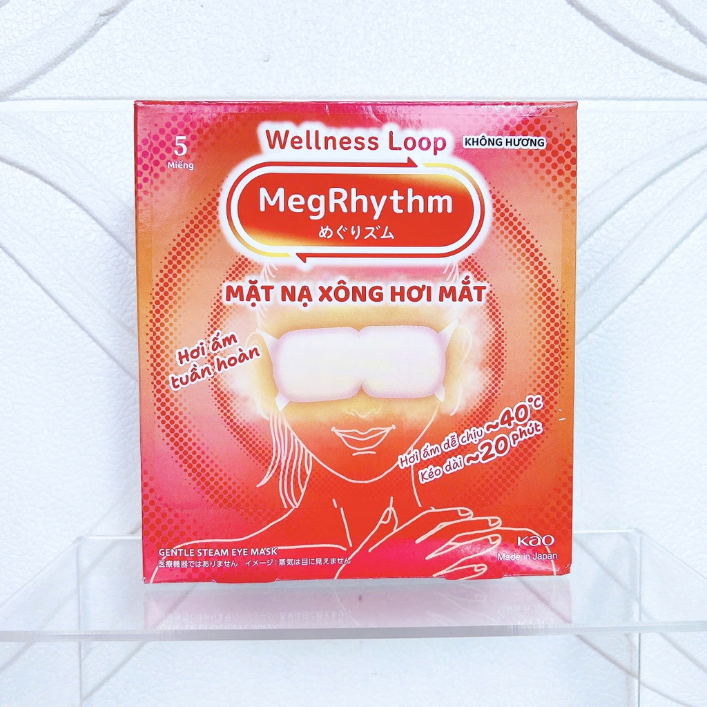 Miếng Dán Xông Hơi Nóng Thư Giãn Mắt Ngủ Ngon Kao Megrhythm Nhật Bản 12 Miếng MÀU NGẪU NHIÊN