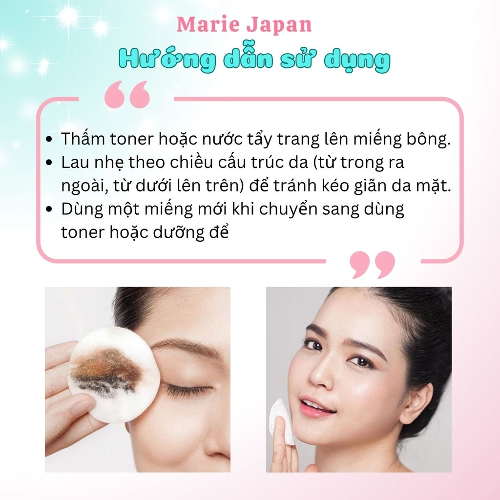 Bông Tẩy Trang La Soirée Premium Cotton Pads 100% Cotton Tự Nhiên Siêu Mềm Mịn Không Xơ Bông