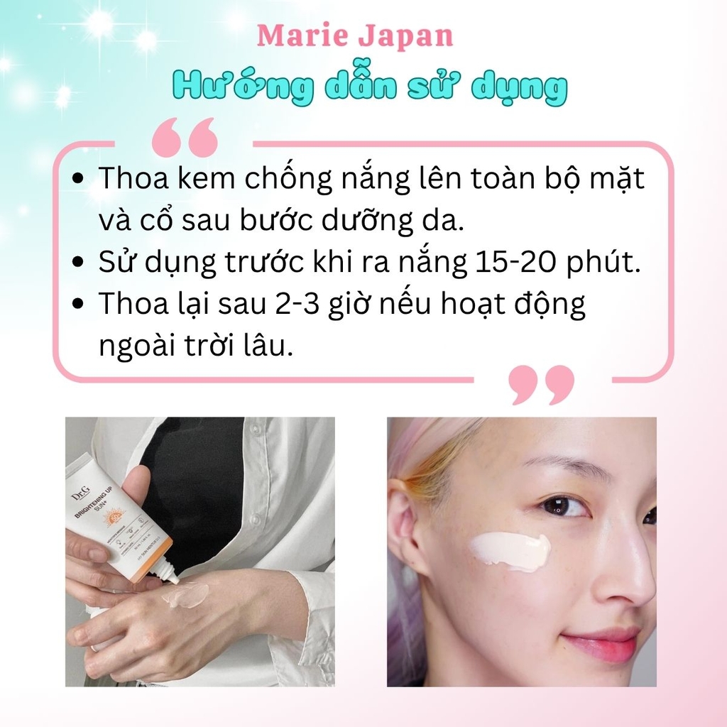 Set 2 Kem Chống Nắng Dr.G Brightening Up Sun SPF50+ Nâng Tông Kiềm Dầu Sáng Da Hàn Quốc 50ml + 20ml