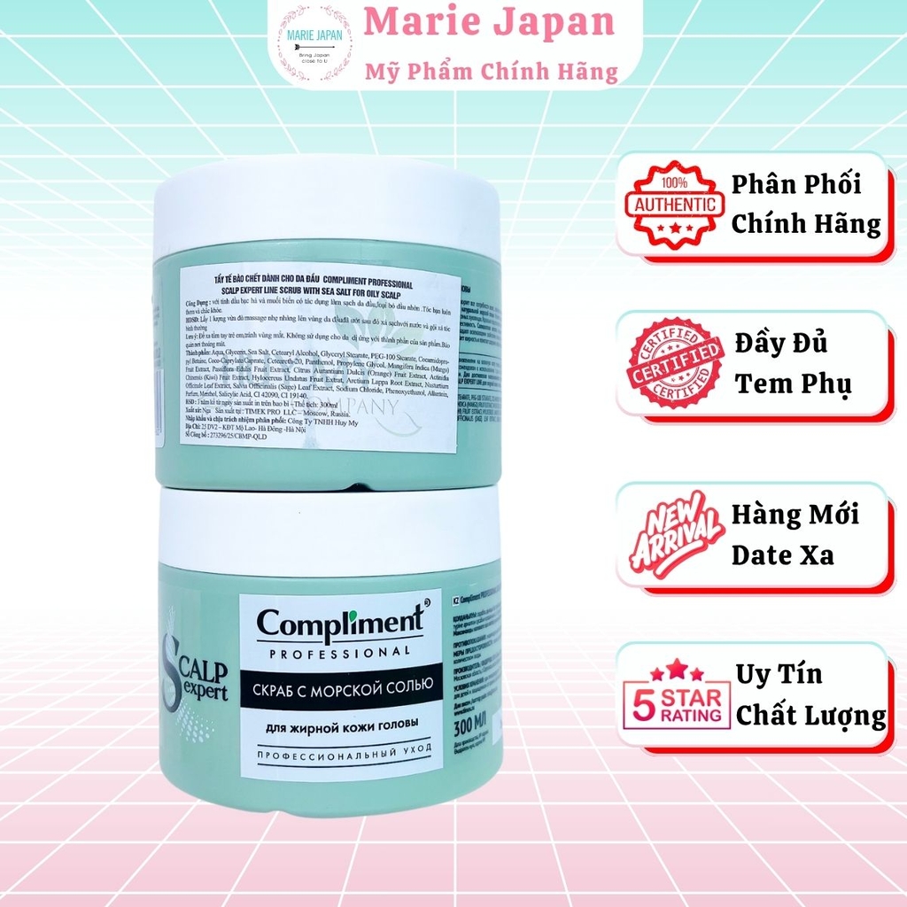 Tẩy Tế Bào Chết Da Đầu Compliment Sạch Sâu Giảm Dầu Nhờn Ngăn Bết Ngứa Nga 300ml