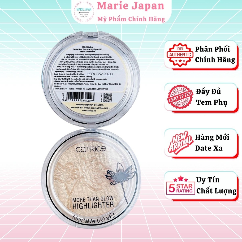 Phấn Bắt Sáng Catrice Lâu Trôi Mịn Lì Tự Nhiên More Than Glow Highlighter 5,9g