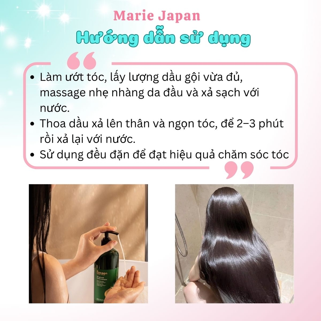 Combo Cocoon 2 Món 1 Dầu Gội Bưởi 310ml + 1 Dầu Xả Bưởi 310ml
