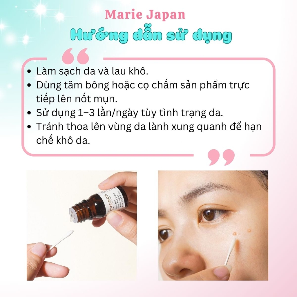 Dung Dịch Chấm Mụn Bí Đao Cocoon Giảm Sưng Viêm Sạch Mụn Chai 5ml