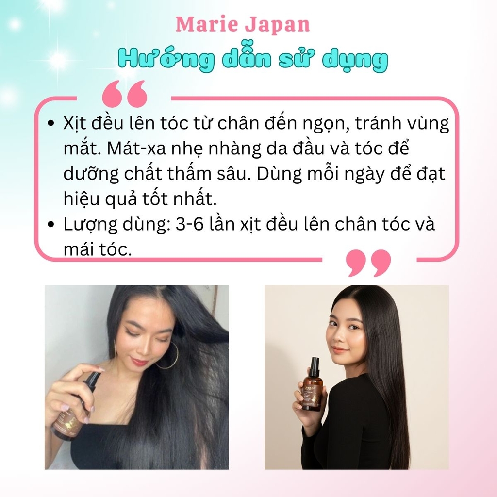 Nước Dưỡng Tóc Sa-chi Cocoon Dưỡng Ẩm Chắc Khỏe Phục Hồi Tóc Hư Tổn  Inchi Hair Tonic 140ml