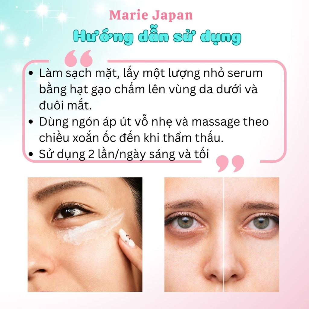 Tinh Chất Giảm Nhăn Mắt Meishoku Dưỡng Săn Chắc Mờ Thâm Sạm Pintup Eye Serum Nhật Bản Tuýp 15g - TẶNG 2 SAMPLE SERUM GIẢM NHĂN NA15