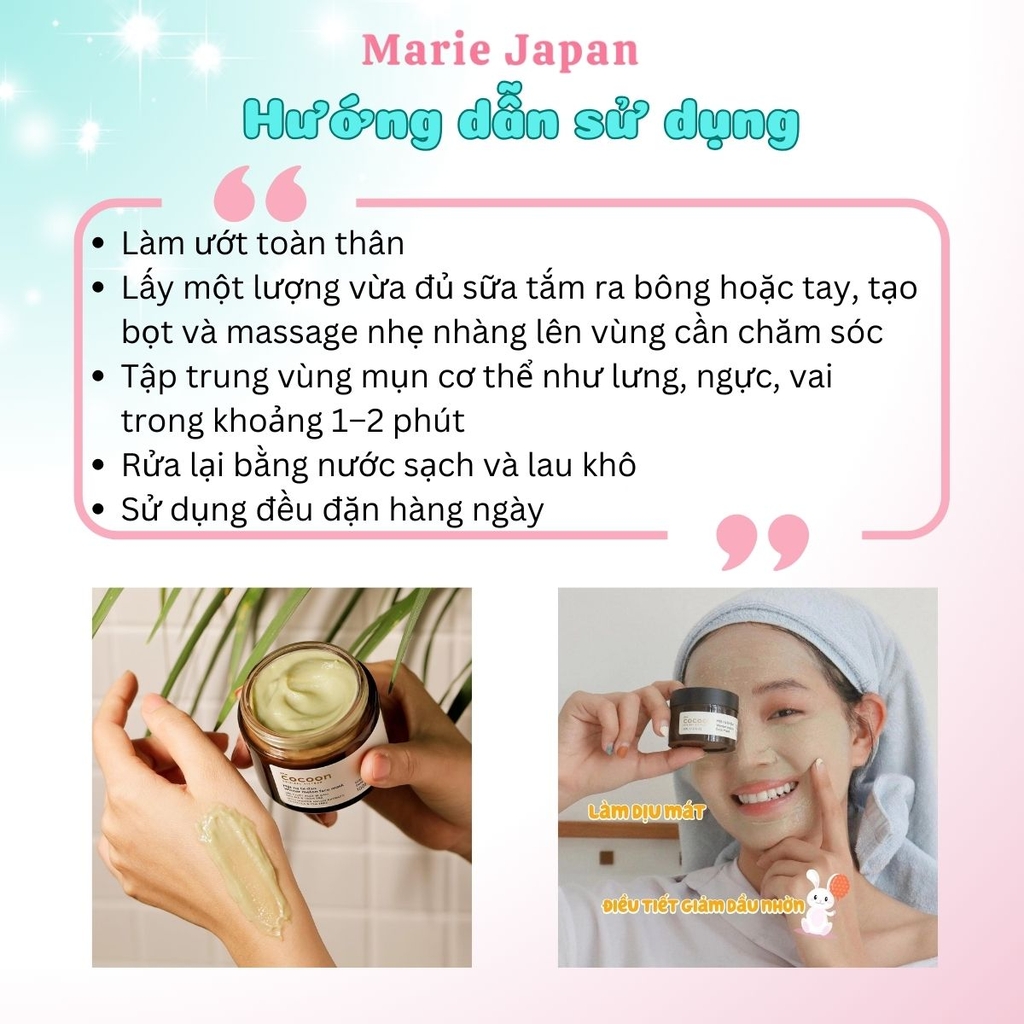 Mặt Nạ Bí Đao Cocoon Winter Melon Face Mask Giảm Mụn Kiểm Soát Dầu Nhờn Dưỡng Ẩm Da Hũ 30ml