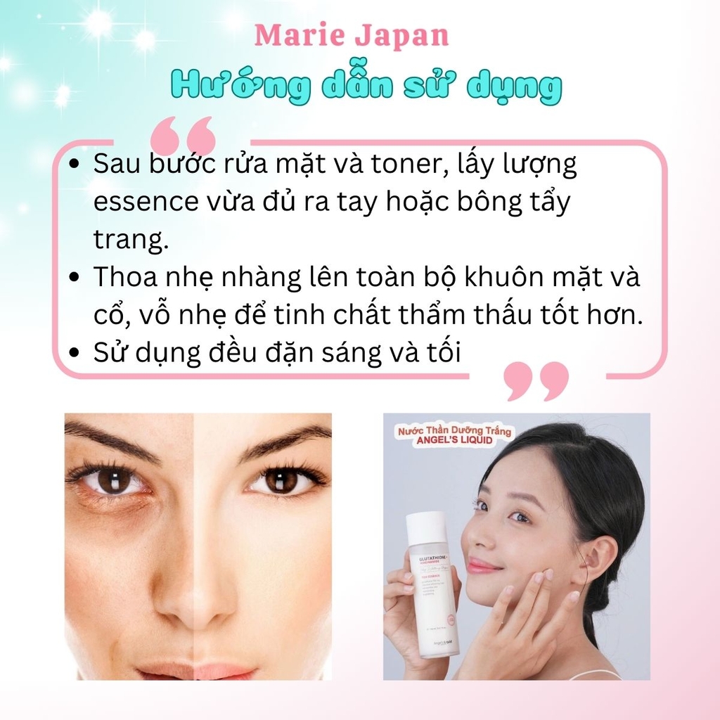 Nước Thần Angel's Liquid Tone Up Glutathione Treatment Essence Dưỡng Trắng Sáng Mờ Thâm Nám Hàn Quốc  Chai 150ml