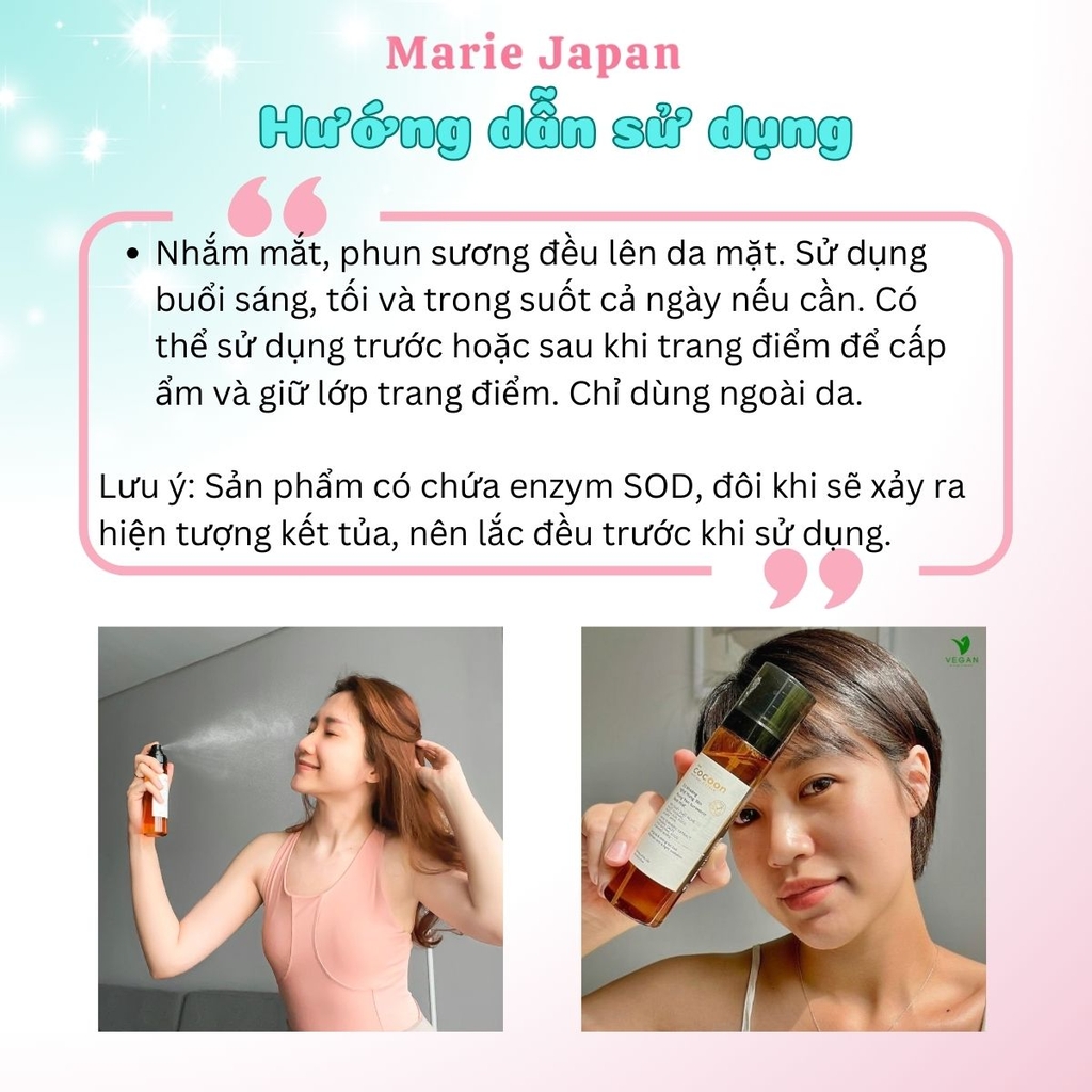 Xịt Khoáng Nghệ Hưng Yên Cocoon Turmeric Dưỡng Sáng Ẩm Da  Ngăn Ngừa Oxy Hóa Chai 130ml