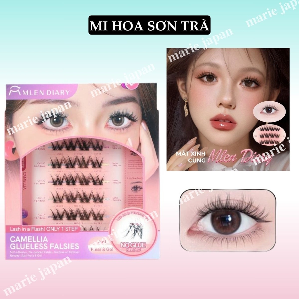 Lông Mi Cụm Mlen Diary Có Sẵn Keo Dễ Gắn Có Thể Tái Sử Dụng Mắt To Tự Nhiên
