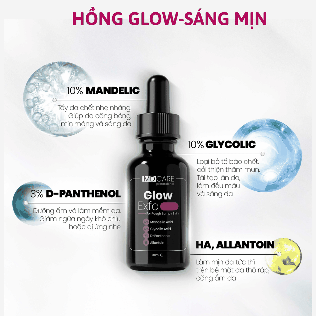 Tẩy Tế Bào Chết MD Care Exfo Mandelic 10%  Sạch Sâu Cấp Ẩm Sáng Da Mờ Thâm 30ML